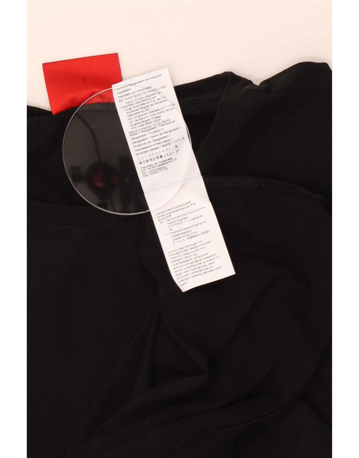 Tricou pentru bărbați Hugo Boss Top mic din bumbac negru