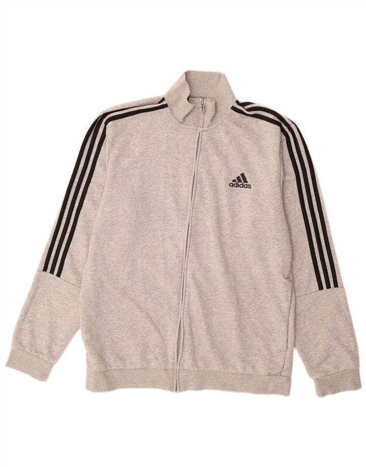 Jachetă de trening pentru bărbați ADIDAS UK 44/46 mare bumbac gri