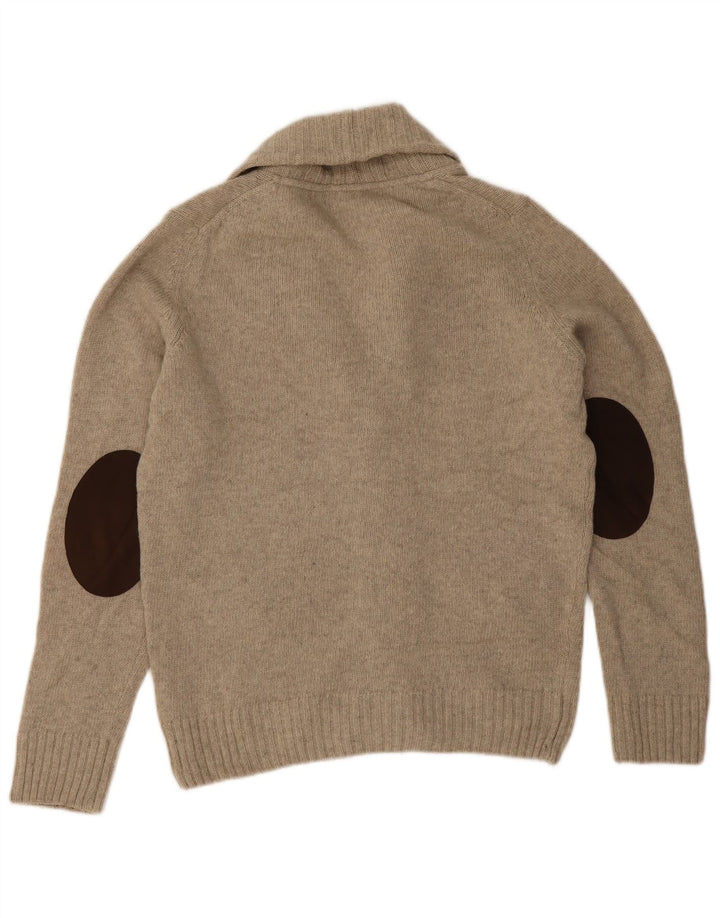 Pulover cardigan pentru bărbați Zara, lână, gri mediu