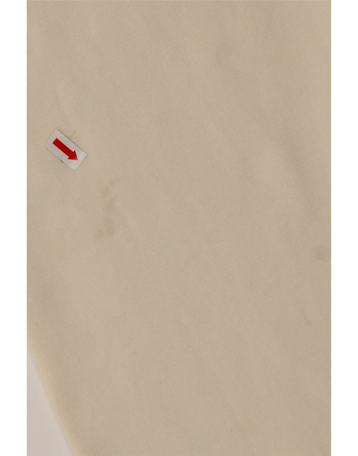 Hanorac REEBOK pentru bărbați, cu fermoar și cu fermoar, bumbac mediu alb