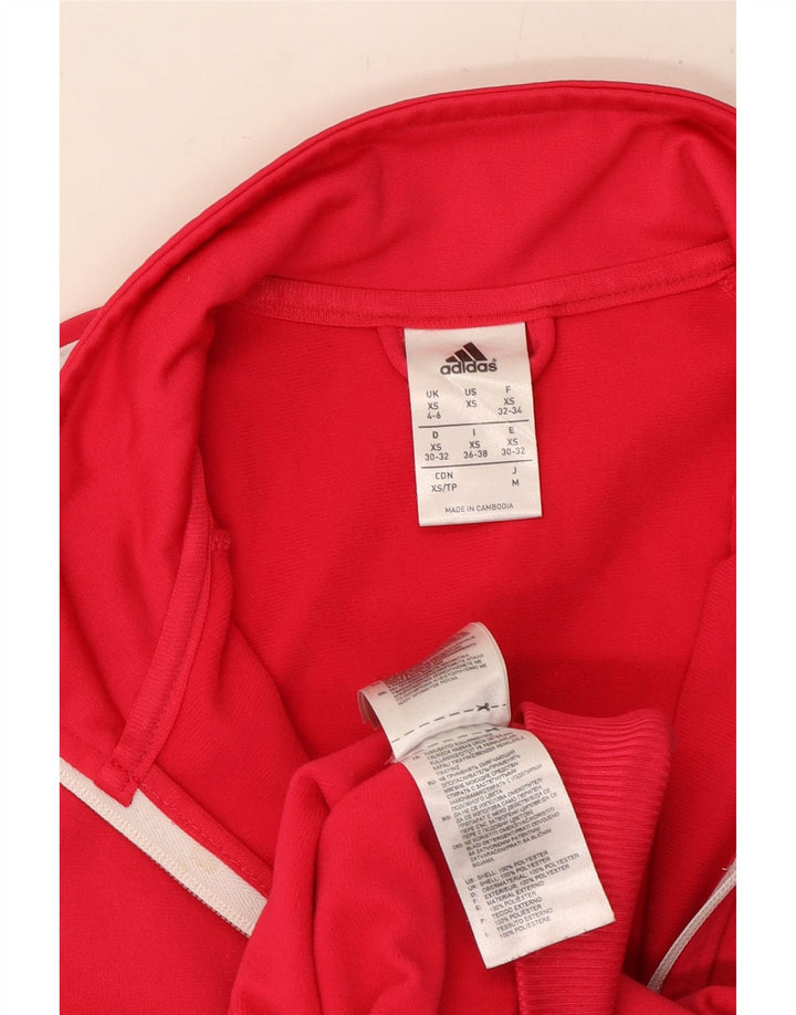 Jachetă de trening pentru femei ADIDAS UK 4/6 XS poliester roz
