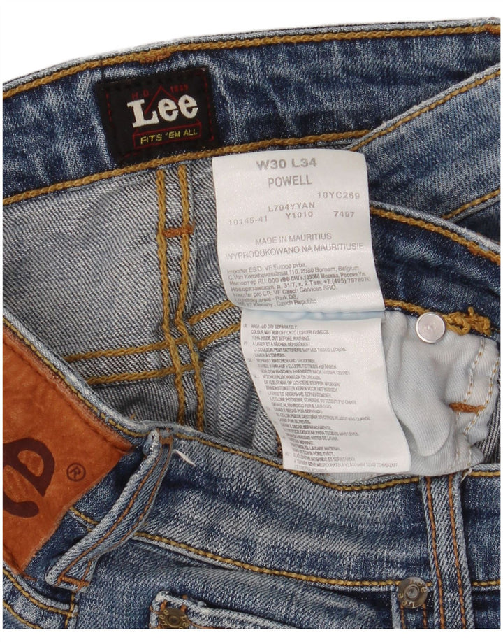 Blugi Lee Powell Slim pentru femei W30 L34 Bumbac albastru