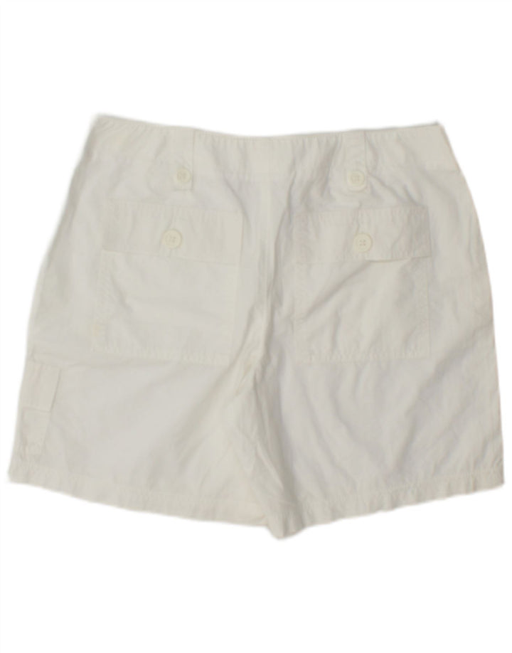 Pantaloni scurti cargo pentru femei Marks & Spencer UK 12 Medium W32 Bumbac alb