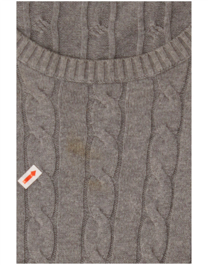 Pulover GANT pentru bărbați, cu gât roșu, bumbac gri 3XL