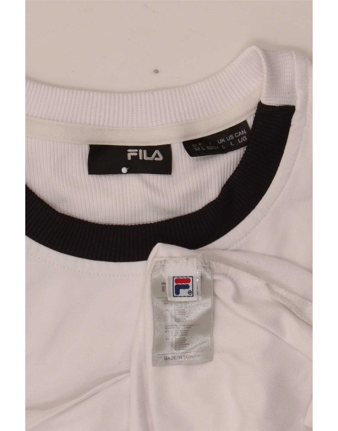 Tricou pentru bărbați Fila Top mare, alb, poliester color bloc