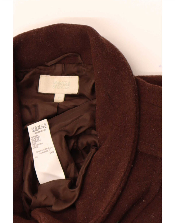 Palton pentru femei Marks & Spencer UK 18 XL maro lână nouă