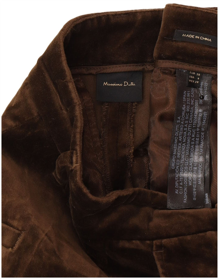 Massimo Dutti Pantaloni Chino Bootcut Femei EU 38 Small W28 L30 Maro