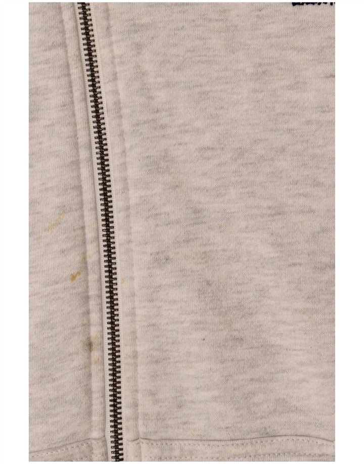 Pulover Superdry pentru bărbați, cu fermoar, bumbac, gri mediu