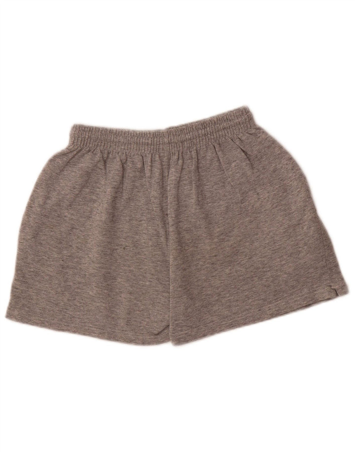 CHAMPION Womens Sport Shorts UK 14 Medium  Grey Cotton