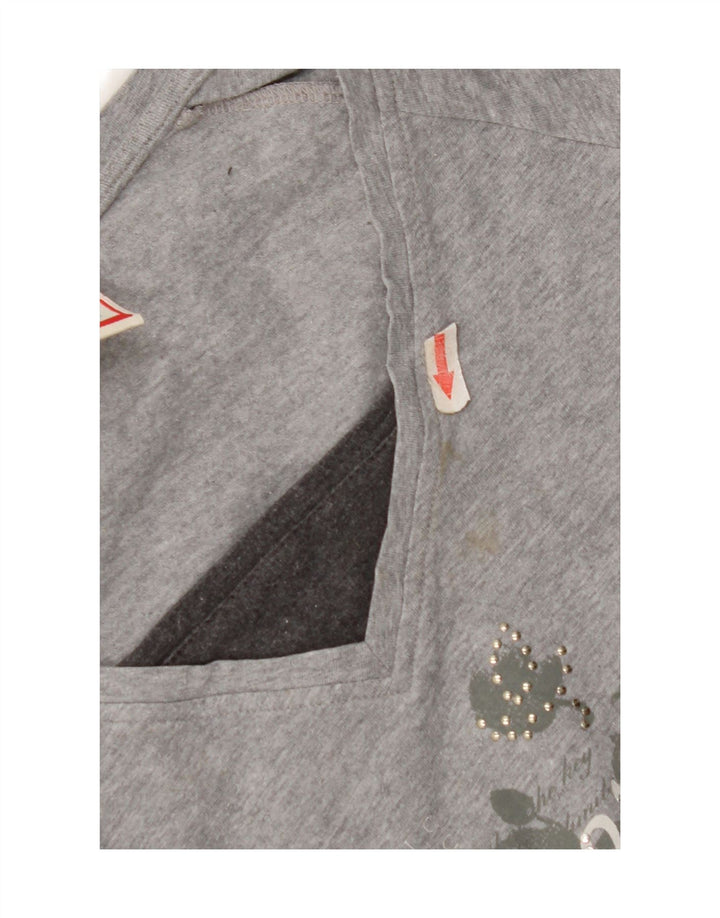 Champion pentru femei Heritage Fit Graphic Top cu mânecă lungă UK 12 Medium Gri
