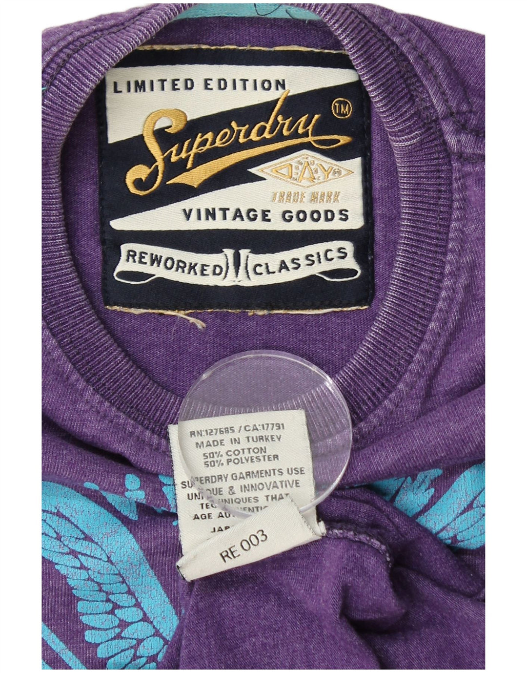 SUPERDRY Tricou cu grafic pentru femei Top UK 12 Medium Purple Bumbac