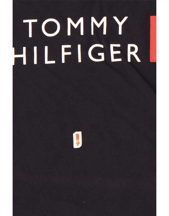 Tricou grafic Tommy Hilfiger pentru bărbați Top mic din bumbac negru