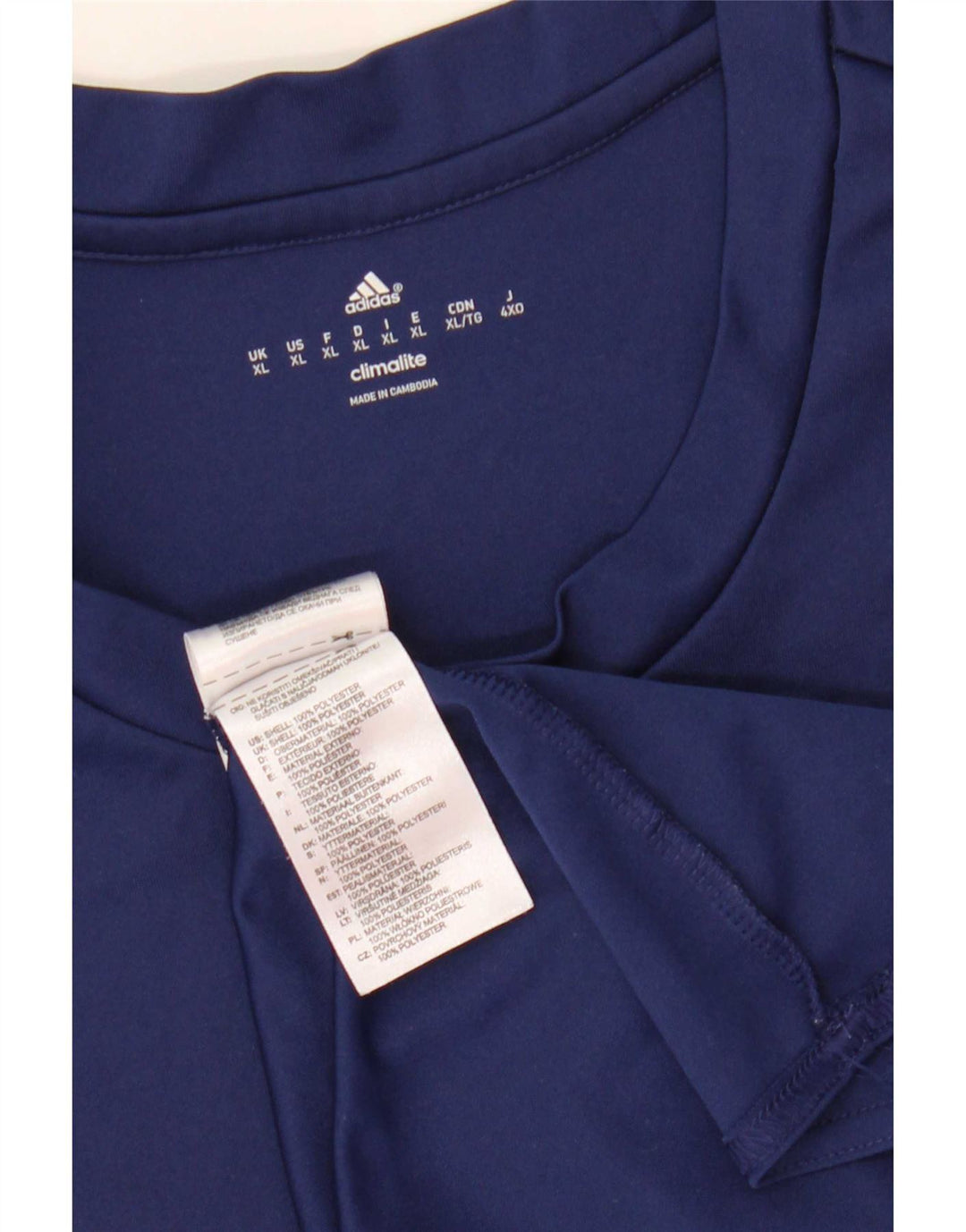 Tricou Adidas Climalite pentru bărbați Top XL Bleumarin Poliester