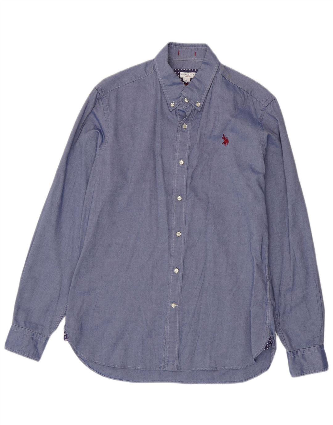 U.S. Polo Assn. Cămașă Slim Fit pentru bărbați, bumbac albastru mediu