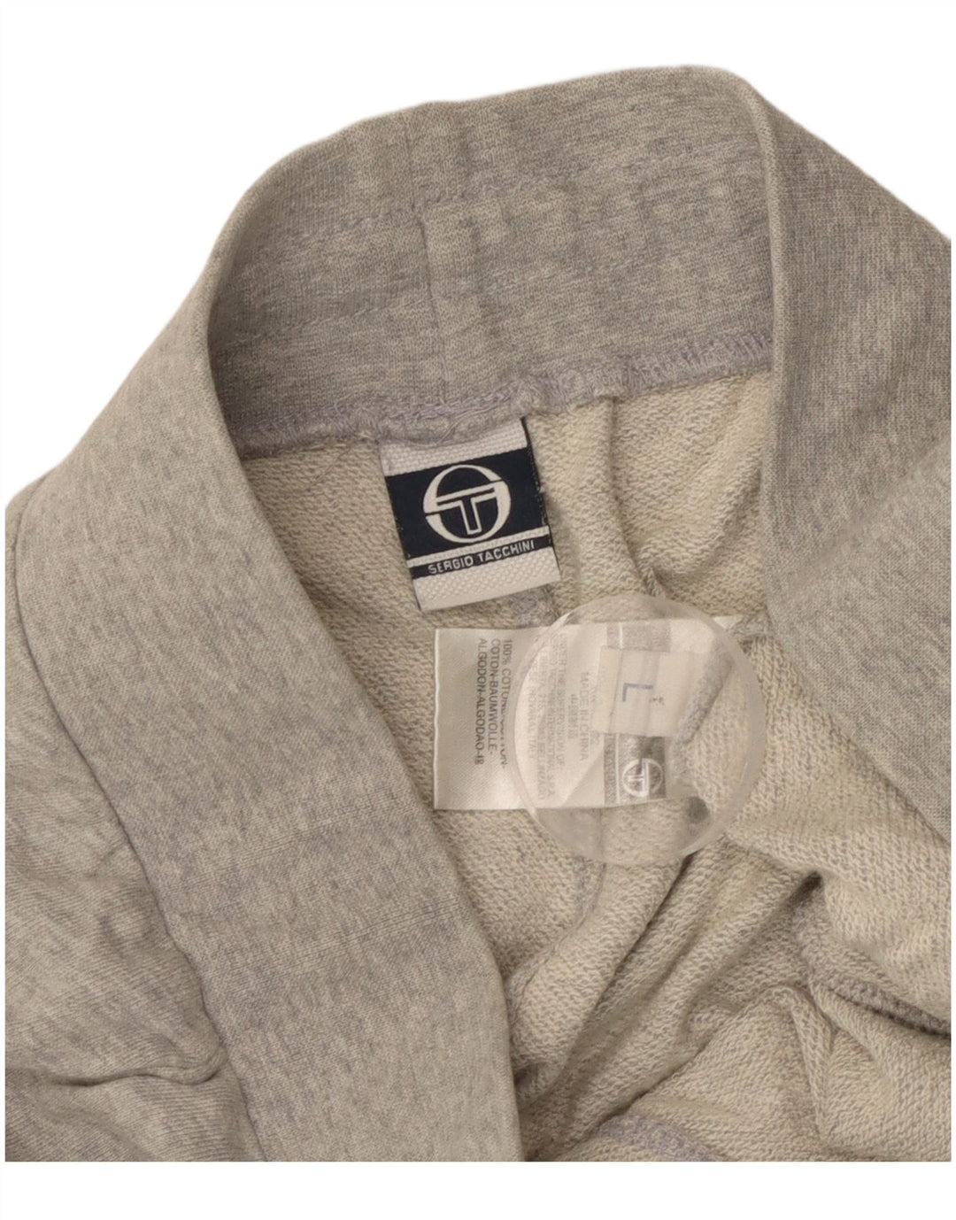 Sergio Tacchini Pantaloni scurți sport pentru bărbați, mari, gri, bumbac color bloc