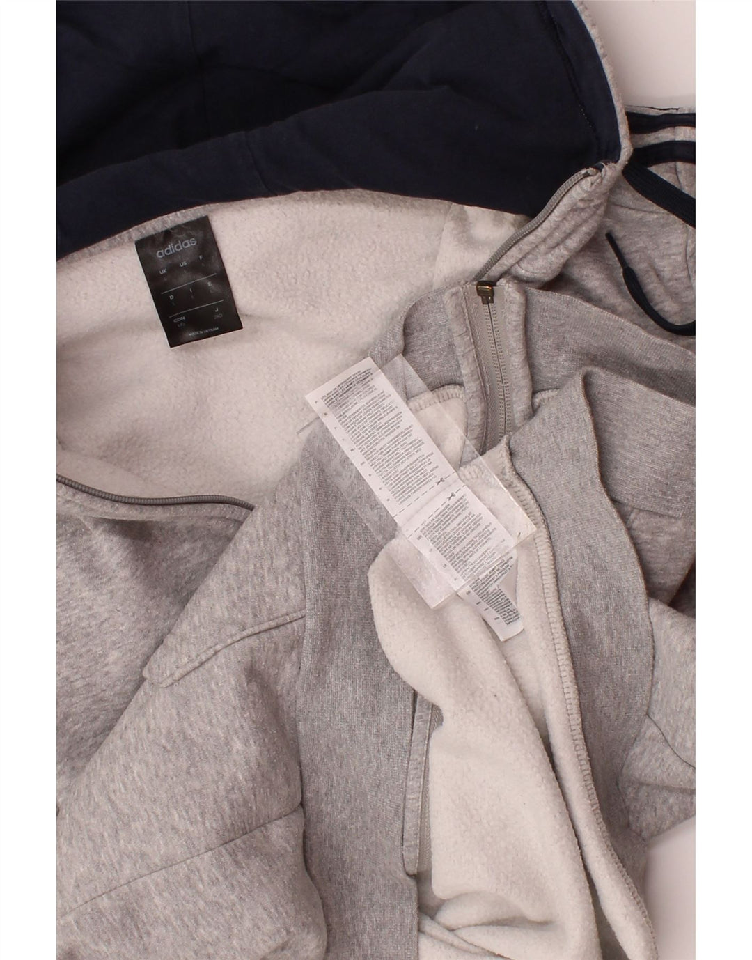 ADIDAS Mens Zip Hoodie Sweater Large Grey Cotton Vintage Adidas and Second-Hand Adidas from Messina Hembry 