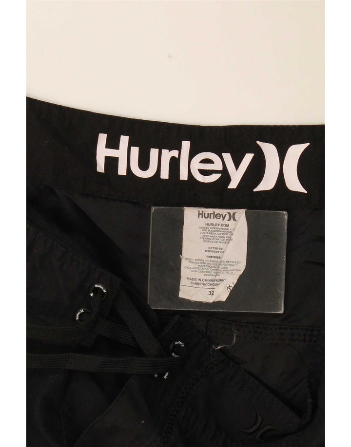 Pantaloni scurți de înot Hurley pentru bărbați, poliester mediu negru