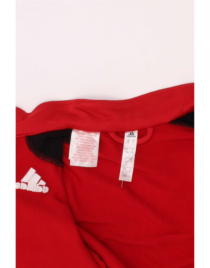 Jachetă de trening pentru băieți Adidas 7-8 ani Poliester color bloc roșu
