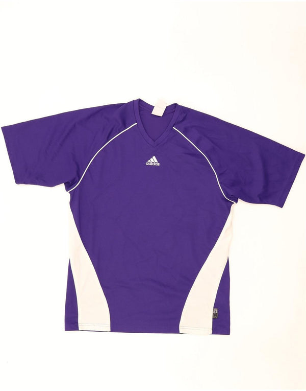 Tricou pentru bărbați Adidas Top mic violet din poliester color bloc