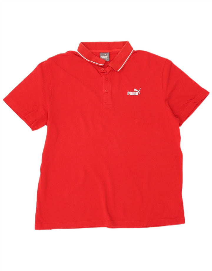 Tricou polo PUMA pentru bărbați, bumbac roșu mare