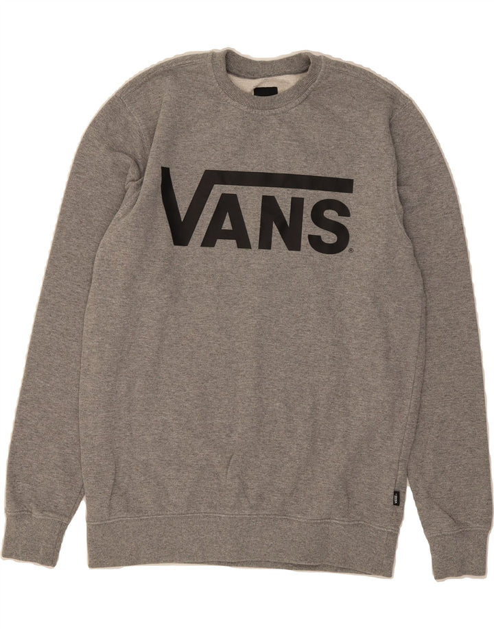 VANS Mens Graphic Sweatshirt Jumper Small Grey Cotton Vintage Vans and Second-Hand Vans from Messina Hembry 