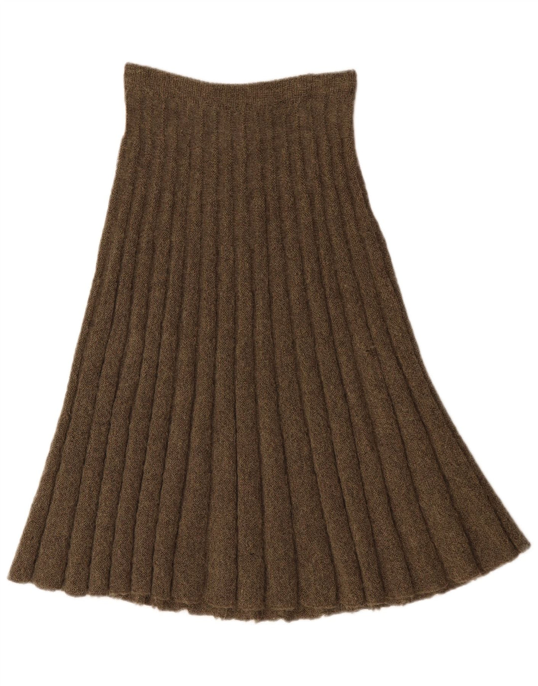 Fusta A-Line tricotată Vintage pentru femei W28 Medium Khaki
