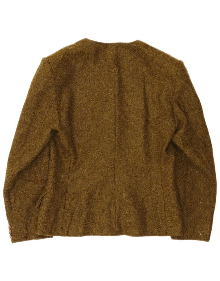 Jachetă Blazer pentru femei Marella, cu 4 nasturi, UK 14, lână cachi mare cachetă