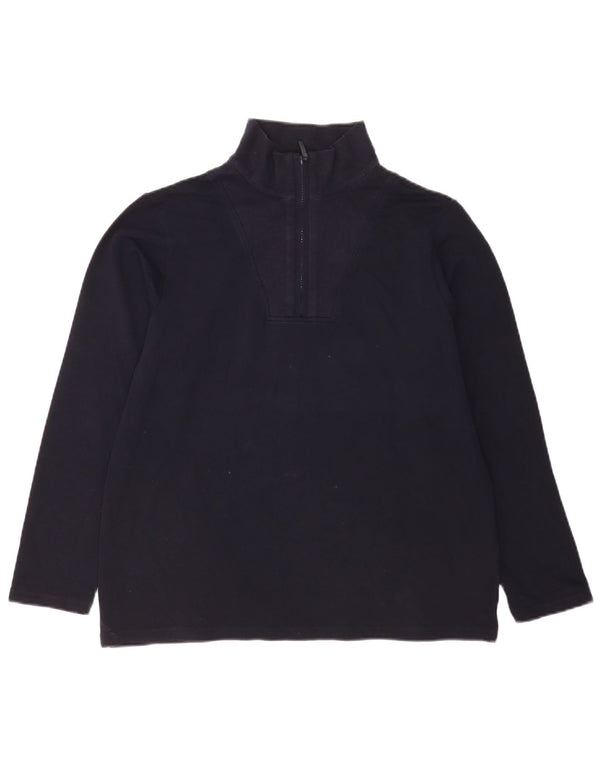 Pulover pentru femei Marks & Spencer, cu fermoar, cu gât, UK 14 Medium Bleumarin