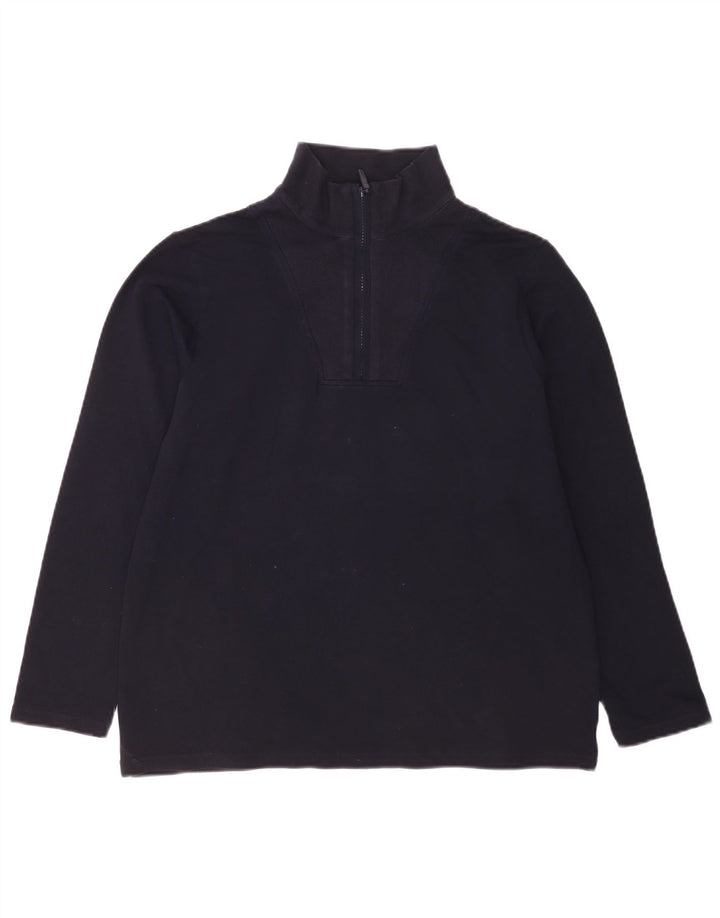 Pulover pentru femei Marks & Spencer, cu fermoar, cu gât, UK 14 Medium Bleumarin