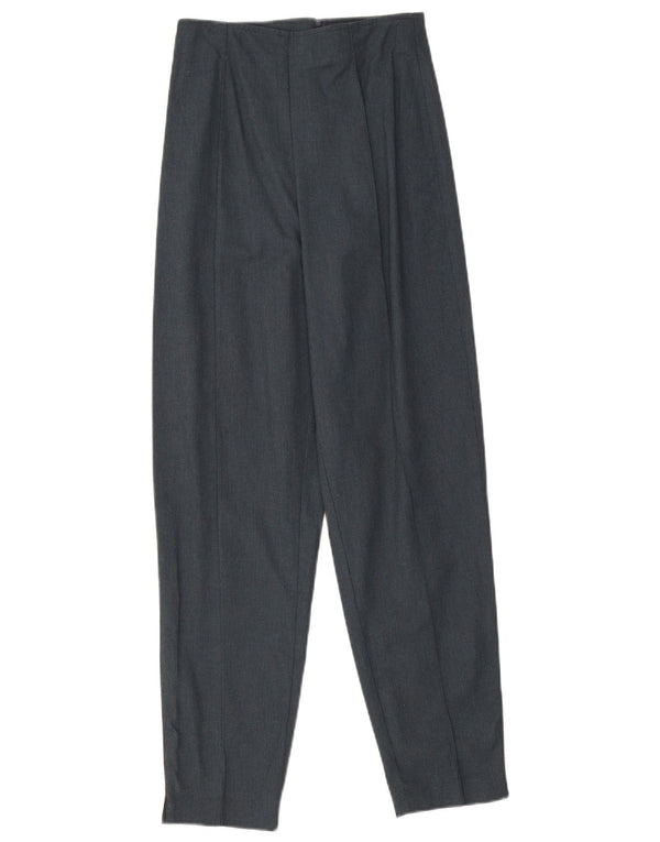 Stefanel Pantaloni de costum conici pentru femei cu talie înaltă IT 38 XS W24 L27 gri
