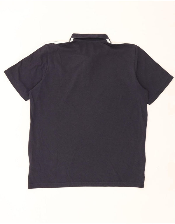 Tricou polo Adidas pentru bărbați, bumbac mediu albastru bleumarin
