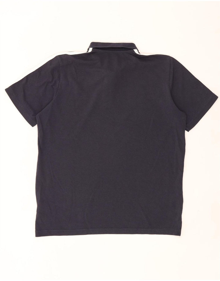 Tricou polo Adidas pentru bărbați, bumbac mediu albastru bleumarin