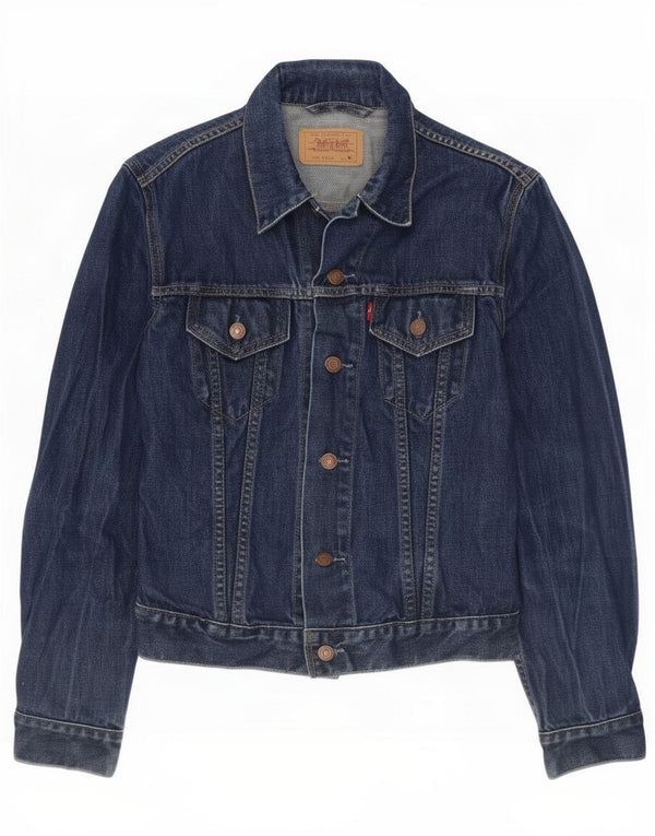 Jachetă de blugi Levi's pentru femei UK 12 Medium Bluemarin Bumbac