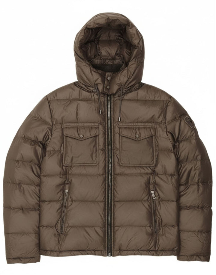 Jachetă căptușită cu glugă pentru bărbați Trussardi Jeans IT 54 2XL Kaki Poliester