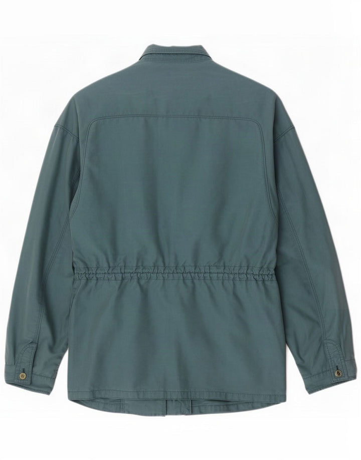 Vintage Mens Utility Jacket Medium Green Poliester