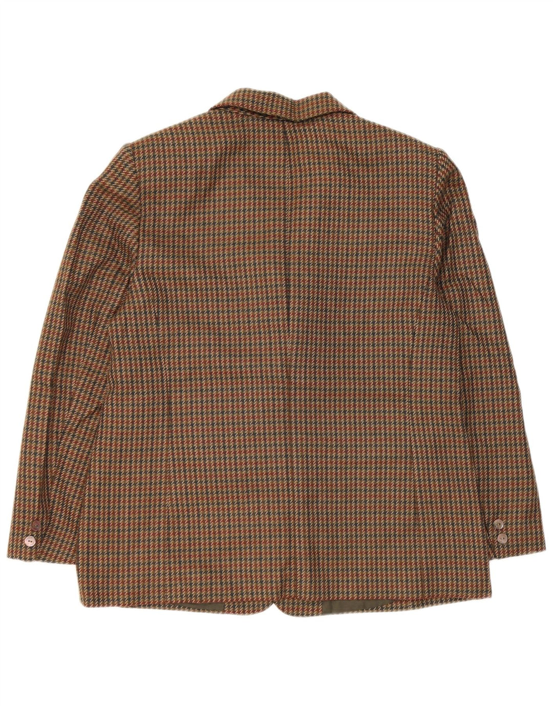 Jachetă vintage pentru femei cu 2 nasturi, UK 14, verde mediu Houndstooth