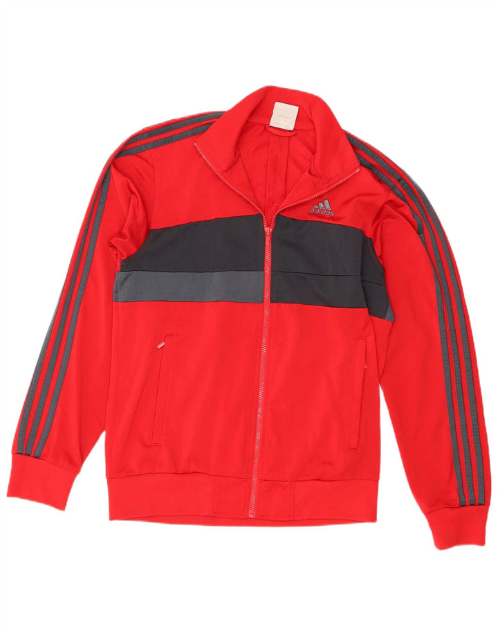 Jachetă de trening Adidas pentru bărbați Marea Britanie 36/38 Poliester Colorblock Roșu Mic