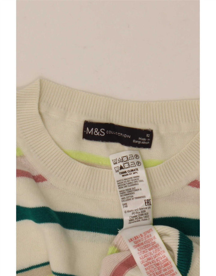 Pulover pentru femei Marks & Spencer cu decolteu triplu UK 12 mediu multicolor
