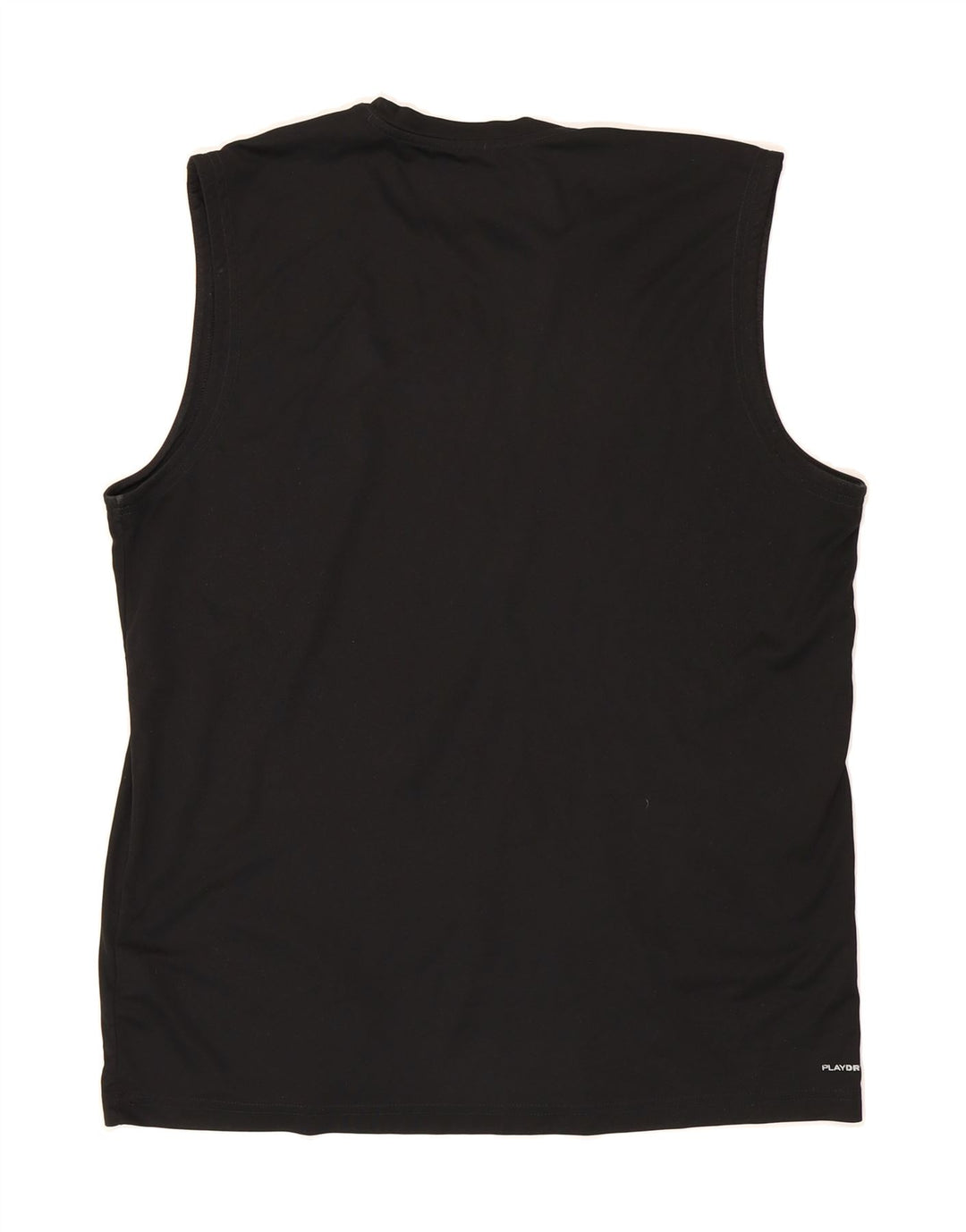 REEBOK Mens Graphic Vest Top XL Black Polyester Vintage Reebok and Second-Hand Reebok from Messina Hembry 