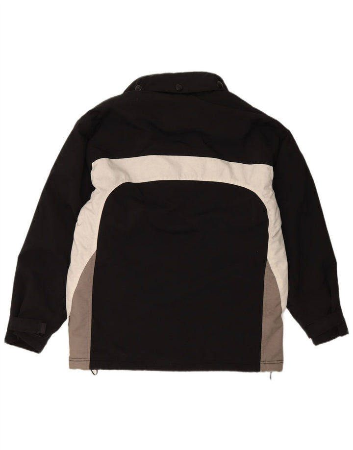 Jachetă de vânt pentru bărbați VINTAGE, cu glugă, UK 36, mic, negru, nailon color bloc