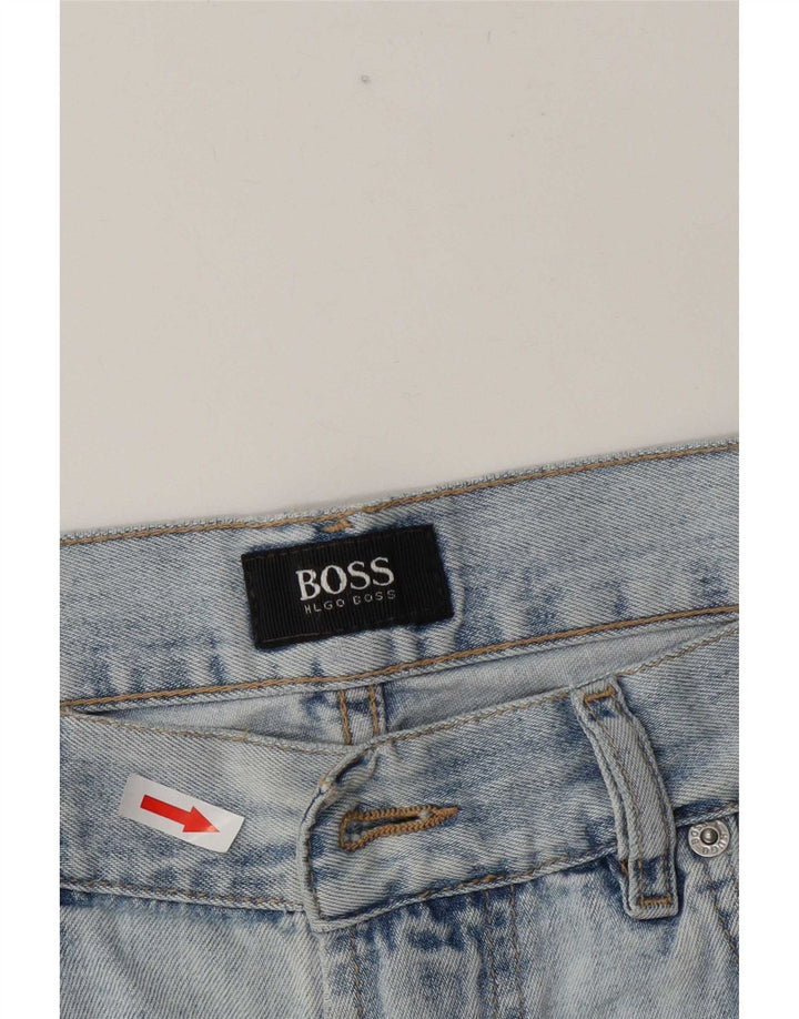 Pantaloni scurți din blugi pentru bărbați Hugo Boss W35 Large Blue