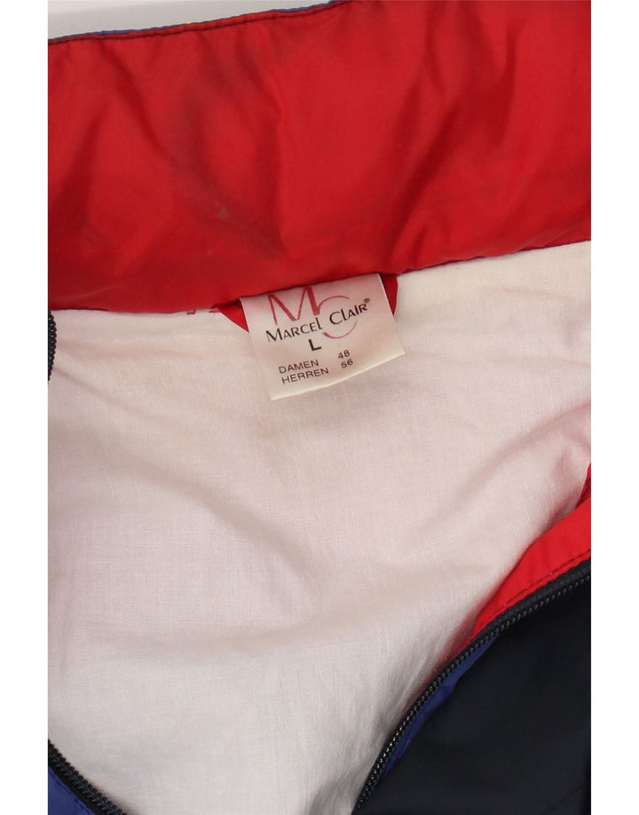 Jachetă de ploaie cu glugă pentru bărbați Marcel Clair EU 56 3XL Albastru bleumarin Colorblock