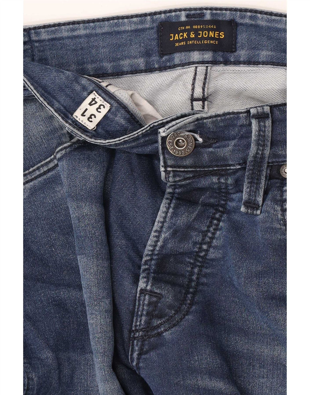 Blugi Jack & Jones GLENN Slim pentru bărbați W31 L34 albastru
