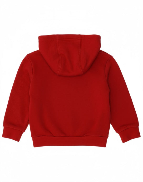 ADIDAS Baby Girls Graphic Hoodie Jumper 6-9 Months Red Cotton