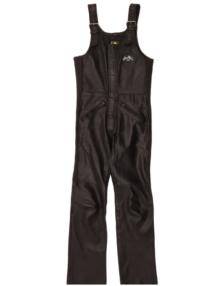 Salopetă vintage pentru bărbați din piele IT 52 Large W34 L34 Negru