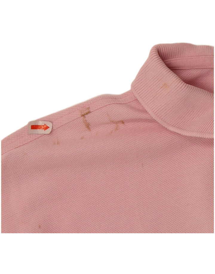 LACOSTE Womens Polo Shirt Size 40 Medium Pink Cotton