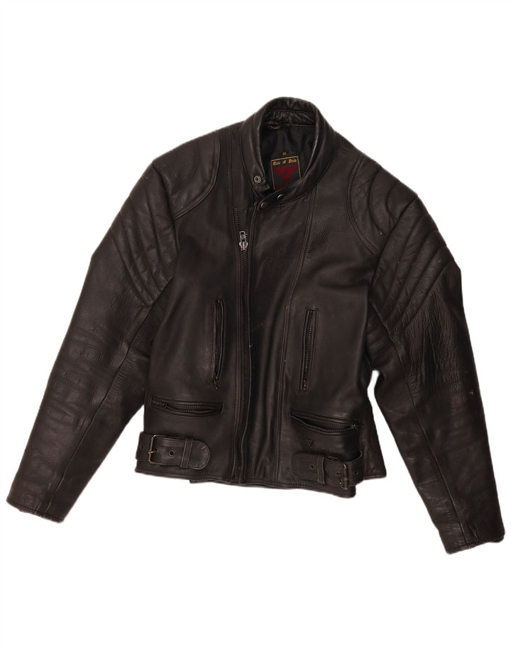 Jachetă de curse din piele pentru bărbați Modeka IT 56 2XL neagră pentru motocicletă
