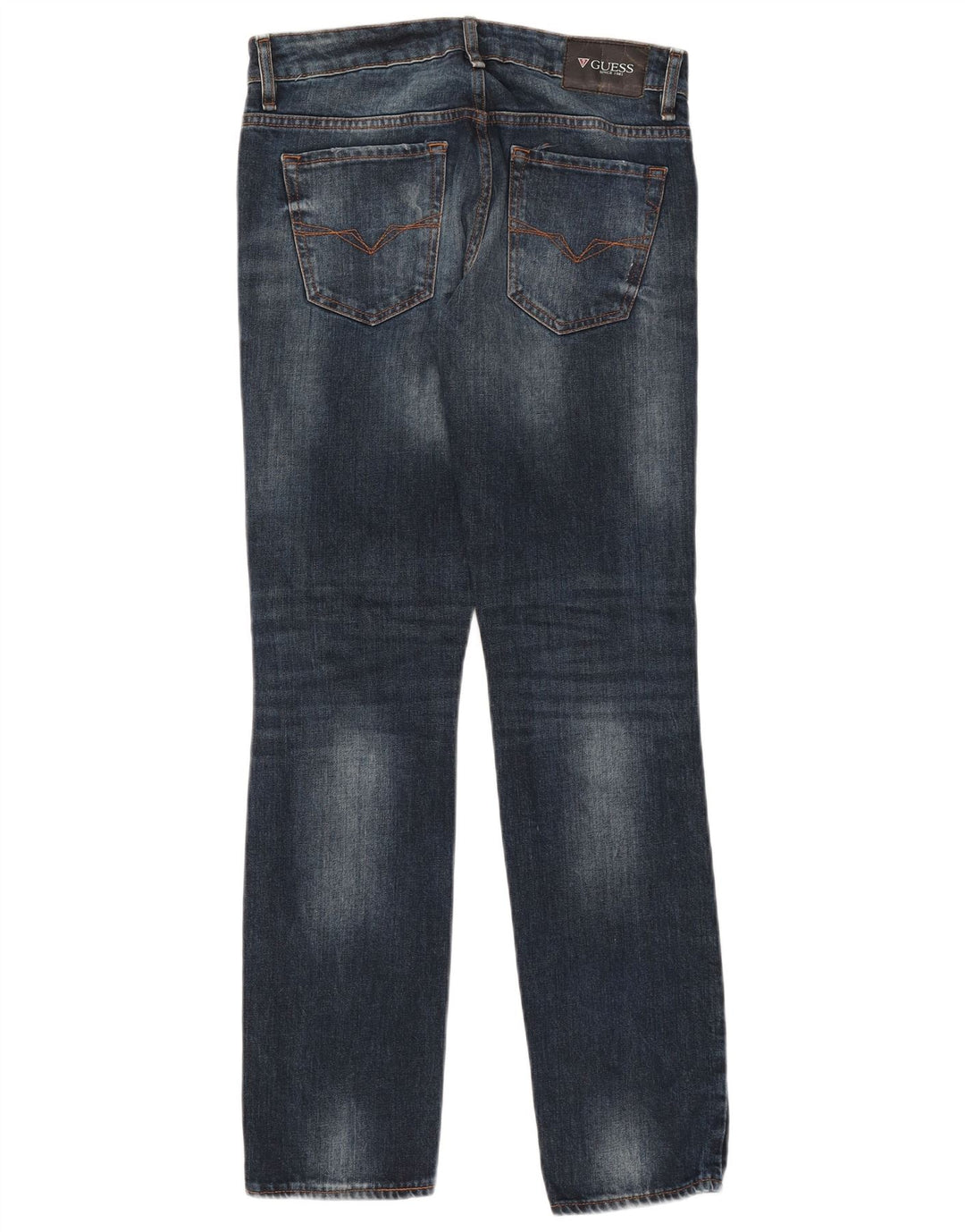 Blugi slim pentru femei Guess Distressed W30 L32 Bumbac albastru