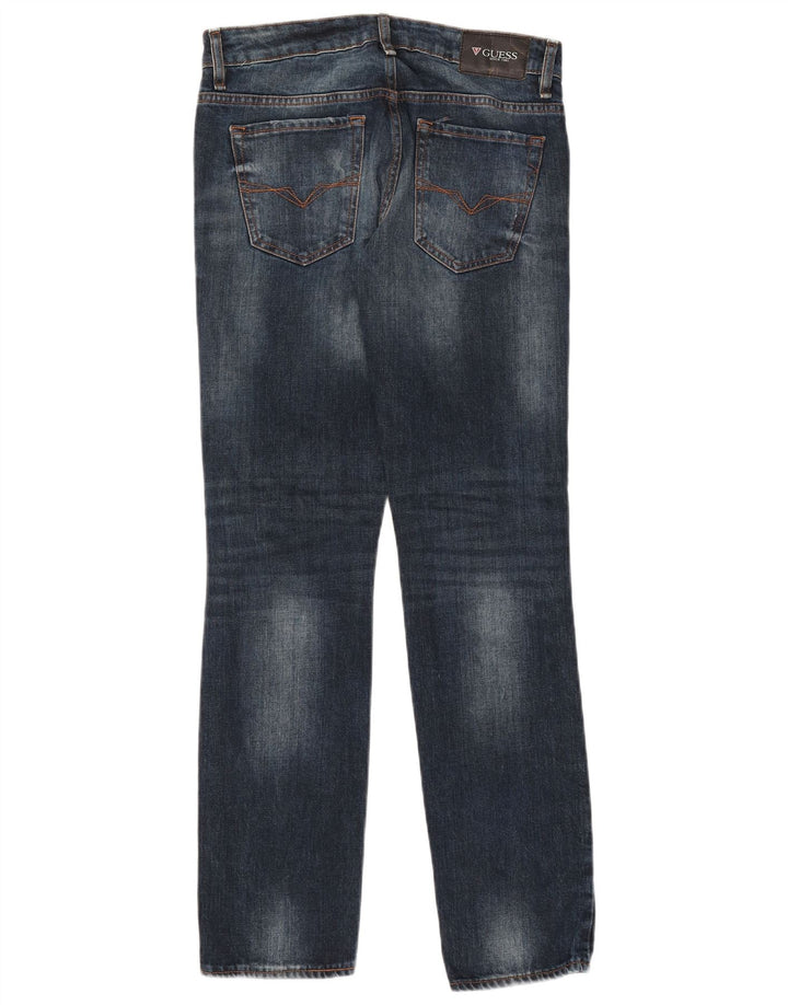 Blugi slim pentru femei Guess Distressed W30 L32 Bumbac albastru