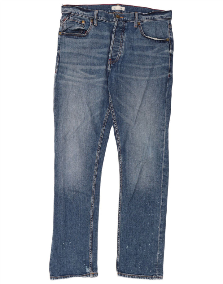Blue Stuff Blugi slim pentru bărbați învechiți W34 L31 Bumbac albastru
